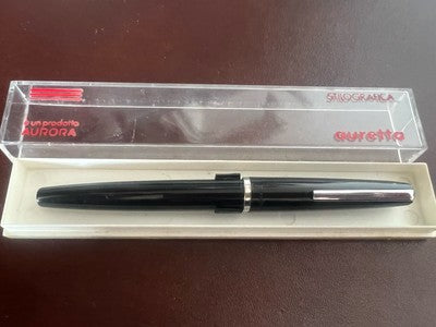 Auretta Stylo-Plume Stylo à Plume par Aurora Noire Et Cartouches Vintage 1970