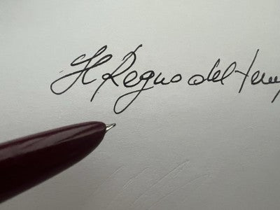 🔴 WATERMAN penna stilografica Flash bordeaux scrive con cartucce vintage