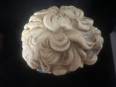 Statue Santini Bust David Sculpture Marble Yellow Amber H 15 Vintage 1966