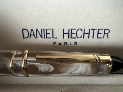 Daniel Hechter Stylo-Plume Sphère Résine Effet Marbre Français Écrit 