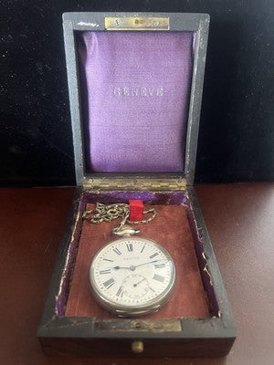 🔴 ZENITH orologio tasca Ferrovie Stato Gran Prix 1900 ASSEGNATO capo stazione