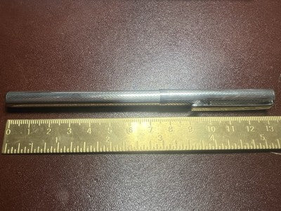 🔴 Penna sfera ARGENTO 925 massiccio cesellato guillocchè scrive vintage 1