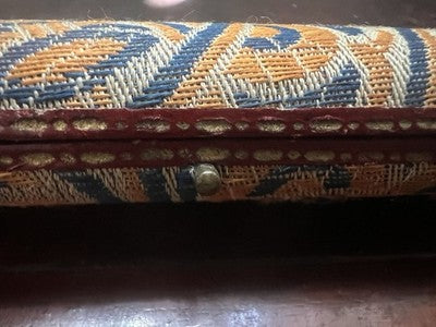 Box Bracelet Watch Case Box Fabric Damask Vintage 20