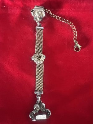 Chaîne Montre Poche Victorienne Avec Sceau Vierge Pinchbeck Antique 1800 N5