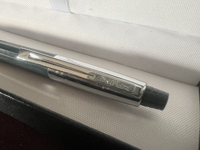 🔴 WATERMAN penna a sfera grigia meccanismo pulsante a scatto vintage