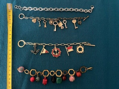 Armbänder Bijoux de Fantaisie Avec Charms Et Pendentifs Vintage N.6 