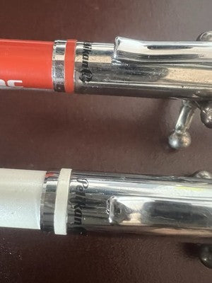 Pelikan Penne Sphère Laque Jazz Blanque Orange Publicité Vintage Chromé