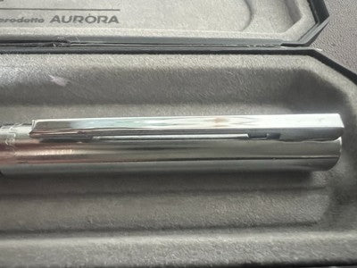 🔴 AURETTA penna sfera By Aurora cromata italiana scrive vintage ANNI 1970 A