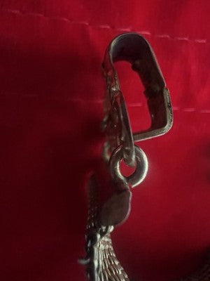 🔴 CATENA orologio tasca vittoriana con sigillo vergine pinchbeck antica 1800 N4