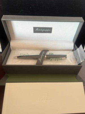 Montegrappa Stylo-Plume Sphère Fortuna Noire Avec Garantie Ed Trousse Nouvelle