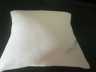 🔴 LONGINES cuscino per orologio con fermo bianco similpelle