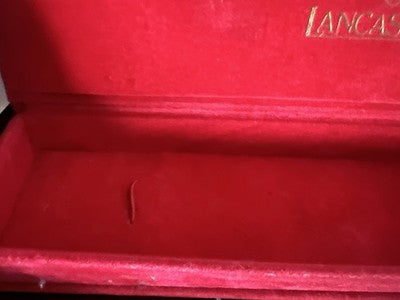 🔴 LANCASTER scatola cronografo rossa velluto con certificato istruzioni vintage
