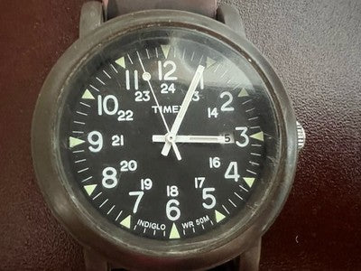 🔴 TIMEX orologio uomo quarzo militare camouflage Camper da campo