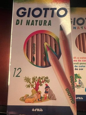GIOTTO Nature Buntstifte 12 Stück Ø 3,8 mm + Ø 3,3 mm LOT 12 Nouvelles Boîtes 