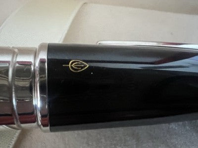 🔴 DUPONT penna stilografica LINE D grande pennino ORO 18 KT M platinata NOS
