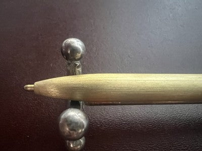 Columbus Stift Kugel Mini Body Vergoldet Schnappverschluss Schreibt Vintage