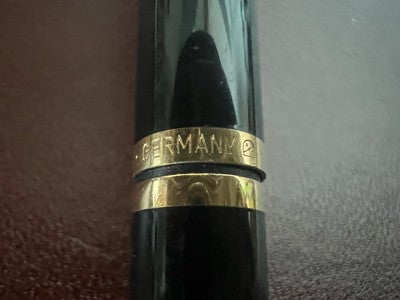 🔴 DUNHILL penna stilografica lacca nera placcata pennino ORO 14 KT Gemline M
