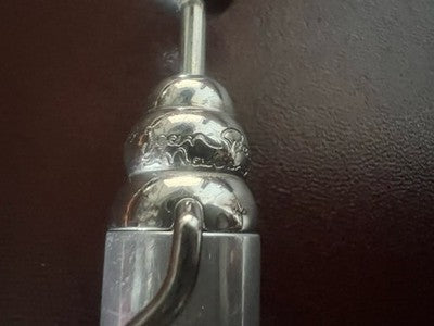 Jean Pierre Lepine Stylo-Plume Sphère Zig Zag Français Chrome Écrit Vintage 