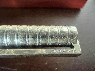 🔴 DUPONT penna sfera placcata argento grande eleganza francese scrive astuccio