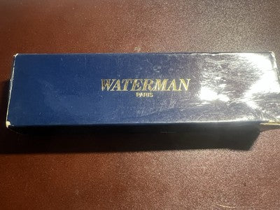 🔴 WATERMAN penna stilografica sfera verde arancione F cofanetto vintage 2 PENNE