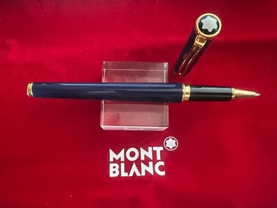 🔴 Montblanc Noblesse Oblige blauer Kugelschreiber mit vergoldeten Zierteilen und Etui