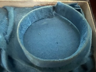 🔴 Scatola orologi tasca box 2 posti scrigno pitone e seta turchese antica 1800