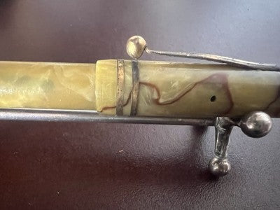🔴 ARCADIA stilografica celluloide marmorizzata pennino oro 14k Rover vintage