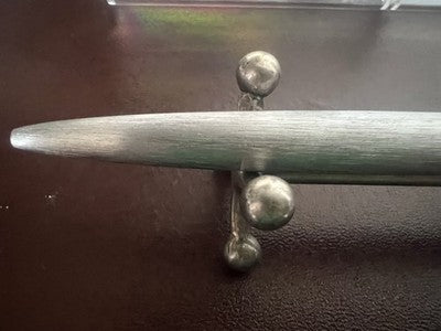 🔴 AURORA penna sfera 98 tutta metallo satinato spazzolato scrive vintage