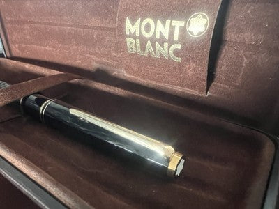 🔴 MONTBLANC 221 stilografica pistone pennino oro 14K garanzia vintage '60 NOS