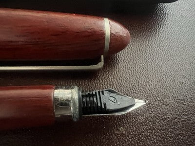 🔴 Penna sfera stilografica tagliacarte LEGNO Iridium 7 scrivono vintage