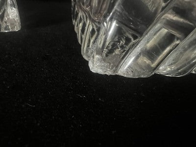 🔴 Calamai da scrivania cristallo e ottone epoca fine Ottocento grandi misure