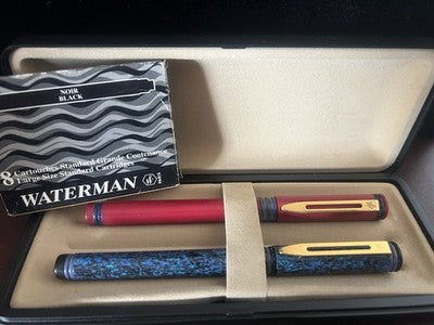 🔴 WATERMAN penne stilografiche Paris a cartuccia scrivono vintage 2 PENNE