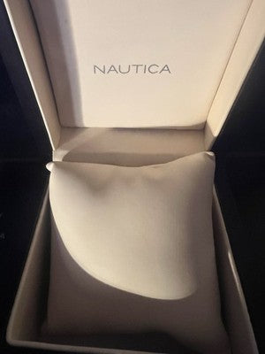 🔴 NAUTICA box scatola Orologio con Libretto Maglie in Acciaio e Contro Scatola