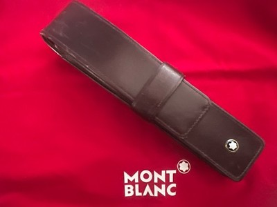 Montblanc Hülle Stift Füllfederhalter Kugel Leder Mocca Dark Brown 1 Stift
