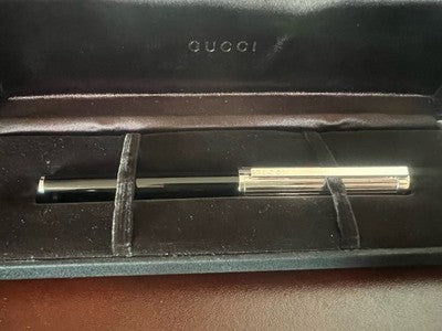 🔴 GUCCI penna sfera roller Classic Minimalist garanzia scatola NOS vintage