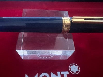 Montblanc Kugel Noblesse Oblige Blau Roller Profile Vergoldet Gold Mit Im Feld