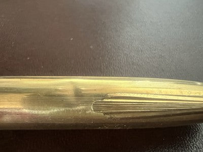 🔴 OMEGA penna stilografica SUPER NOVA placcata pennino ORO 14K scrive vintage