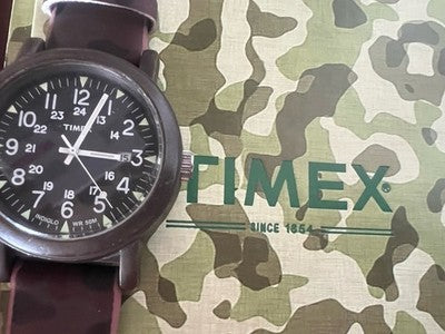 🔴 TIMEX orologio uomo quarzo militare camouflage Camper da campo