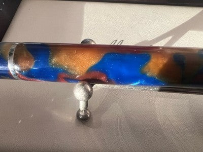 🔴 MONTEGRAPPA stilografica Ducale Murano resina iridescente pennino 1.5 Stub
