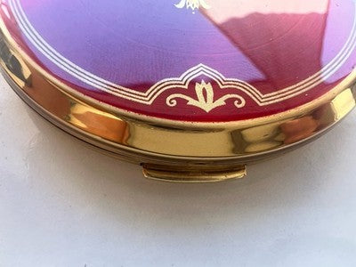 Stratton Of London Mirror Compact Gold Jewel Pressed Powder Makeup