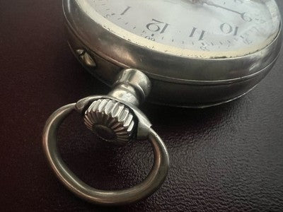 🔴 Orologio tasca uomo svizzero carica manuale lancette smerlate vintage
