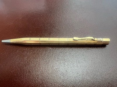 Bleistift Mechanical Vergoldet Gold Section Achteckig Ladenneu Zipfel Vintage!