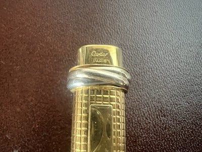 🔴 CARTIER penna stilografica Vendome Trinity placcata oro pennino F cartucce