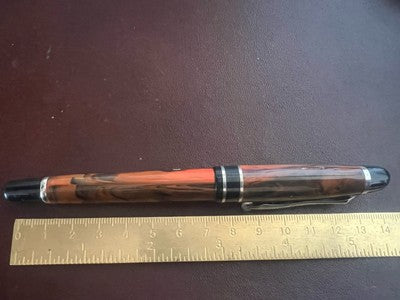 🔴 CHEVIGNON penna stilografica marmorizzata Parigi a cartuccia scrive vintage