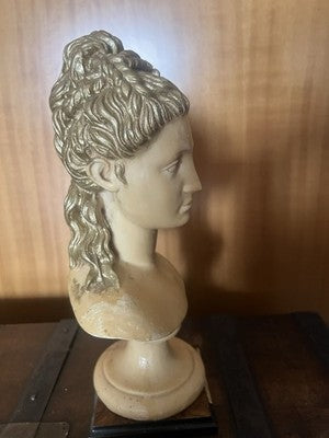 Vintage Classic Sculpture Busto Proserpina Marble Pasta Arte Bazzanti Firenze