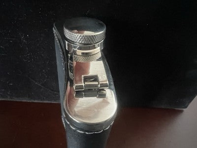 JACK DANIEL'S Flasque Acier 8 OZ Enduite Cuir Avec Plaque Métal