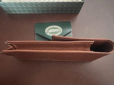 Estuche GIGLIODORO De Piel De Ternera Color Brandy Artesanal Firenze NOS