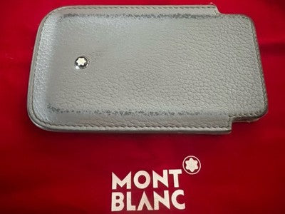 🔴 MONTBLANC Meisterstück iPhone 5 5s SE rigid original gray leather cover