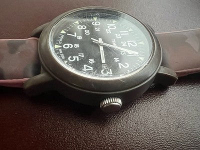 🔴 TIMEX orologio uomo quarzo militare camouflage Camper da campo