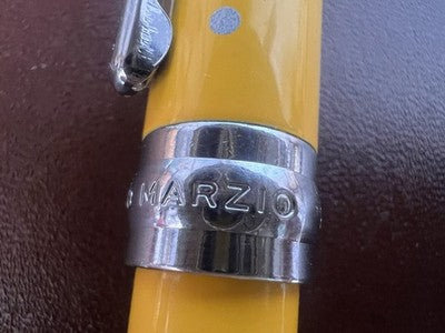 🔴 CAMPO MARZIO mini fountain pen for diary yellow lacquer polka dots writes 